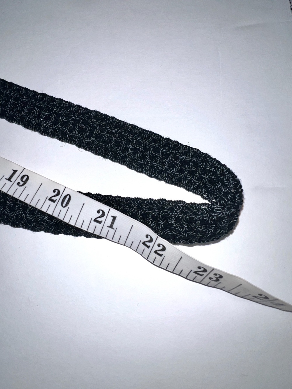 The Sak Vintage Black Hand-Crochet Crossbody Purse Bag Bamboo Zipper Pull Y2K - Picture 8 of 14